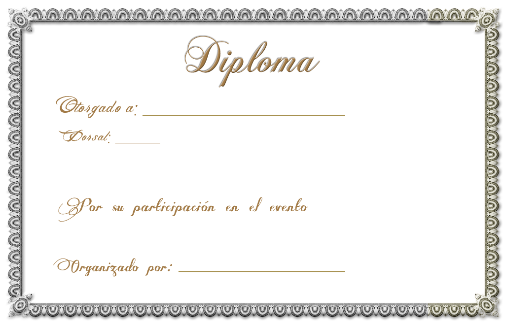 Diploma por la participacion en II CARRERA POPULAR MARTIN MARTIN 4K - FIESTAS DE SAN JOSÉ
